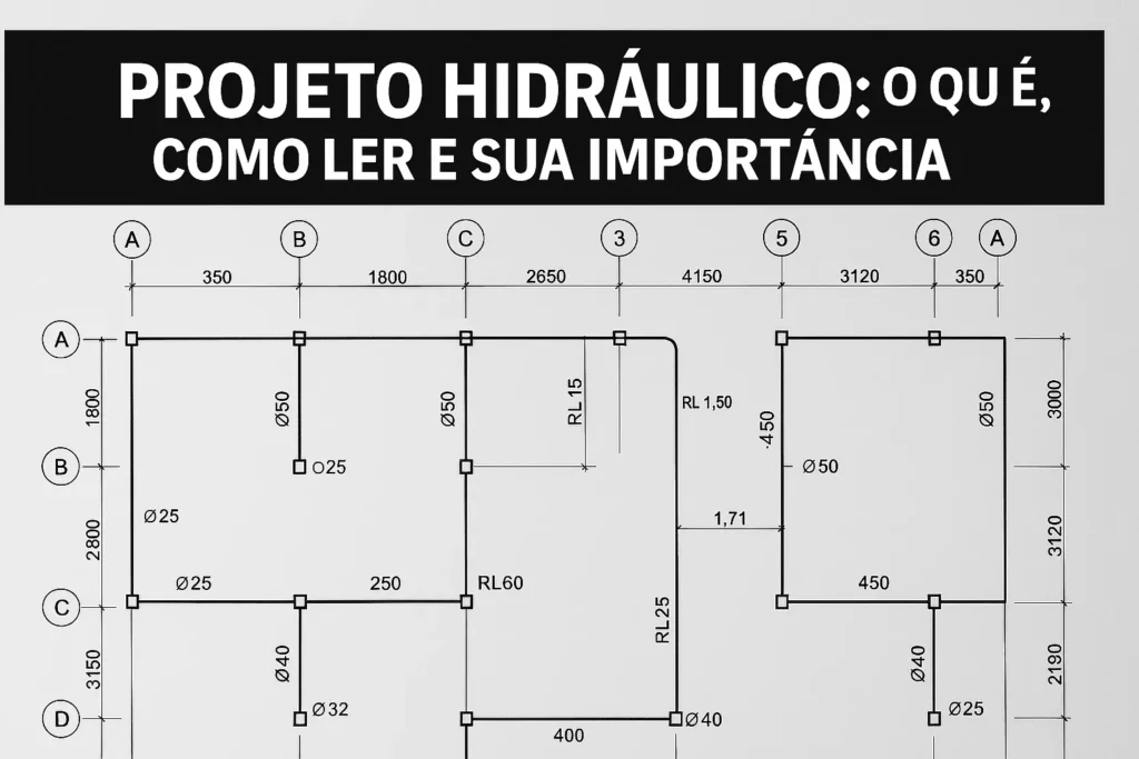 projeto hidraulico o que é, como ler e sua importância