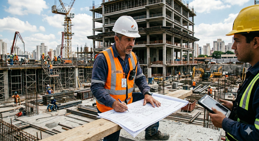 Entenda agora por que a presença técnica no canteiro de obras define se o seu sonho vai virar um patrimônio sólido ou um pesadelo financeiro.